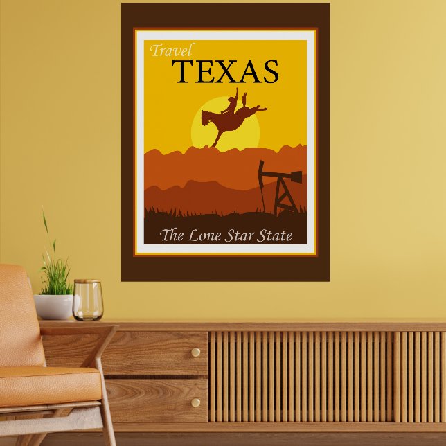 Travel Texas, der einstündige Staat Poster (Wohnzimmer 2)
