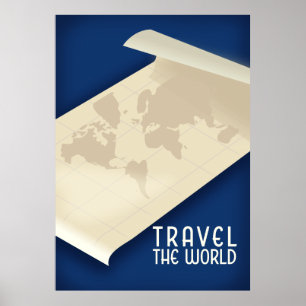 Travel the World vintage style travel poster