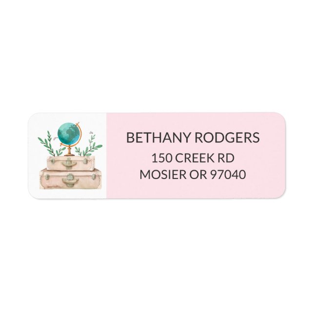 Travel Theme Brautparty Envelope Rücksendeadresse (Vorne)