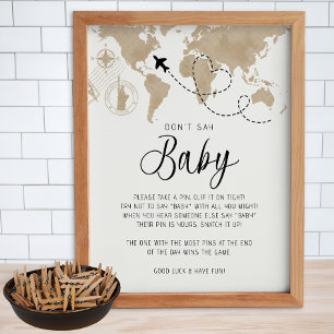 Travel Theme Say Baby Game Poster