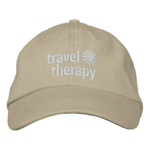 Travel Therapy Hat Khaki Bestickte Kappe