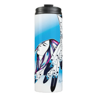 Travel Tumbler Resilient Frau Adler Federn Thermosbecher