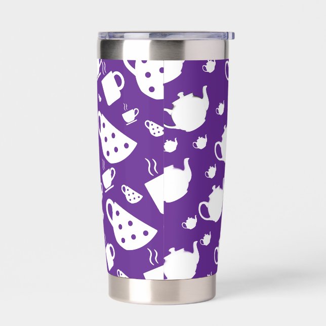 Travel Tumbler with Coffee Tee Pattern Thermobecher (Links)