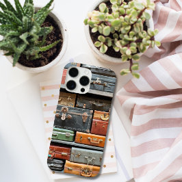 Travel Vintag Suitcase Wanderlust Foto Custom iPhone 16 Pro Max Hülle