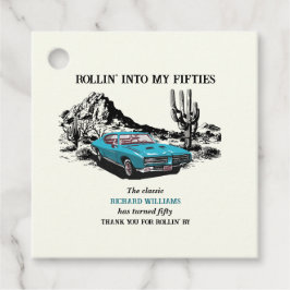 Travel Vintage Car Wüste 50. Geburtstagsparty Geschenkanhänger