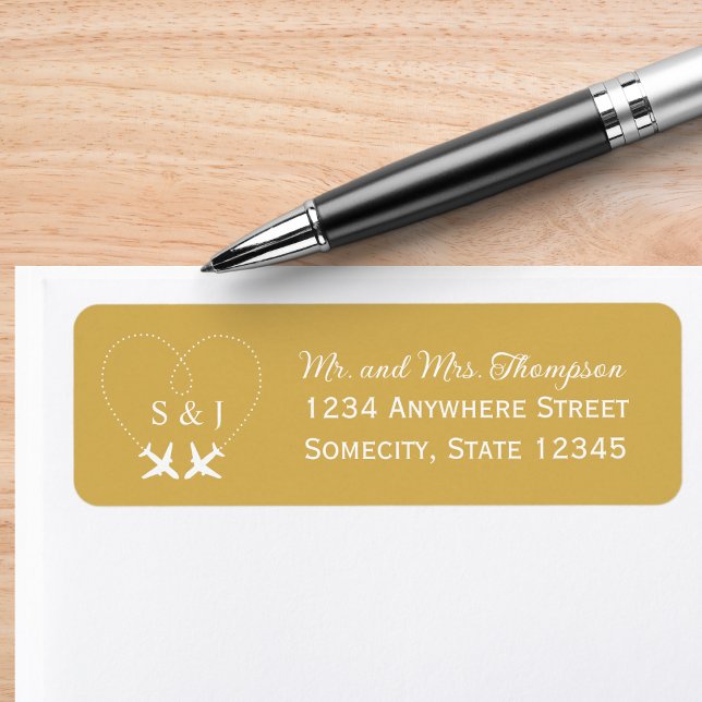 Travel Wedding Airplane Aviation Return Address  (Von Creator hochgeladen)