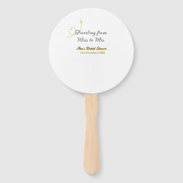 Traveling from Miss to Mrs bridal shower add name Fächer