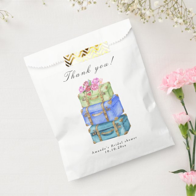 Traveling from Miss to Mrs Bridal Shower Geschenktütchen (Versiegelt)