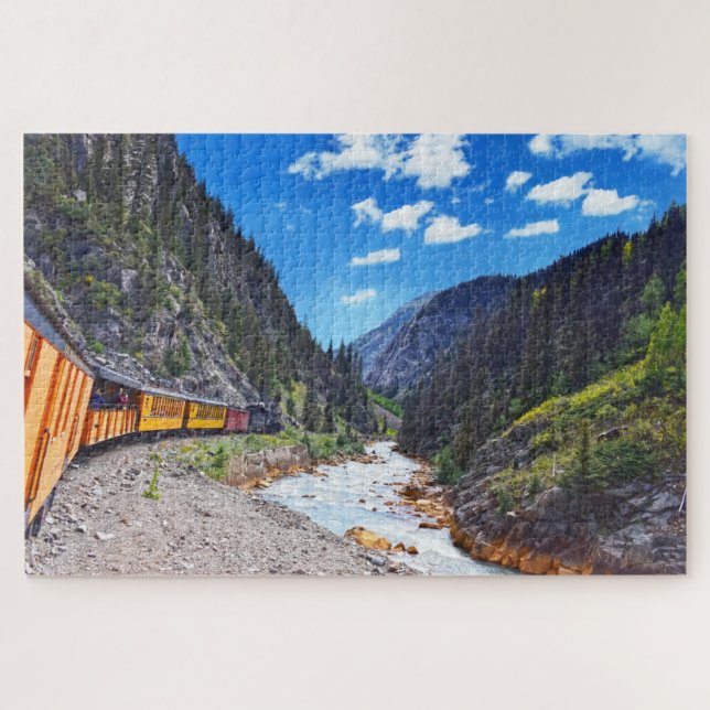 Traveling on the Vintage Train Puzzle (Horizontal)