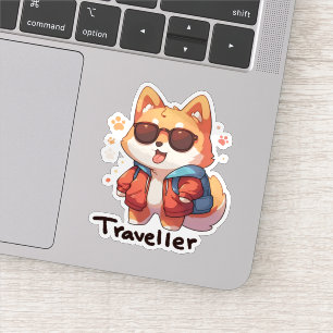 Traveller Anime Cooler Hund Aufkleber