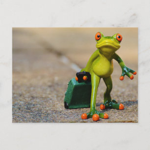 Travelling Frosch Postcard Postkarte