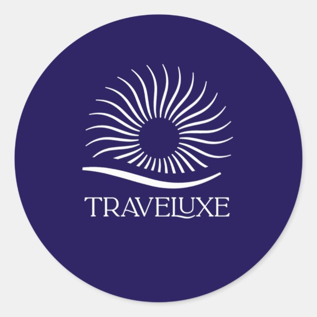 Traveluxe Logo Round Sticker (Vorderseite)