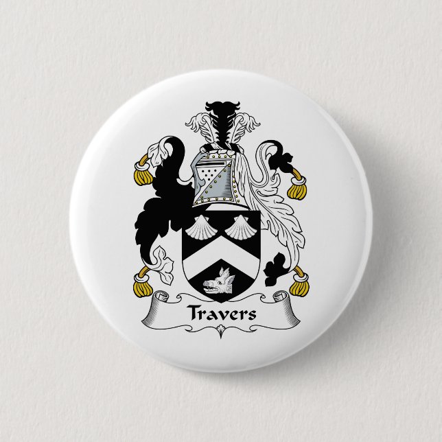 Travers Familienwappen Button (Vorderseite)