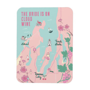 Traverse City Cloud Wine Bacheloretto Magnet