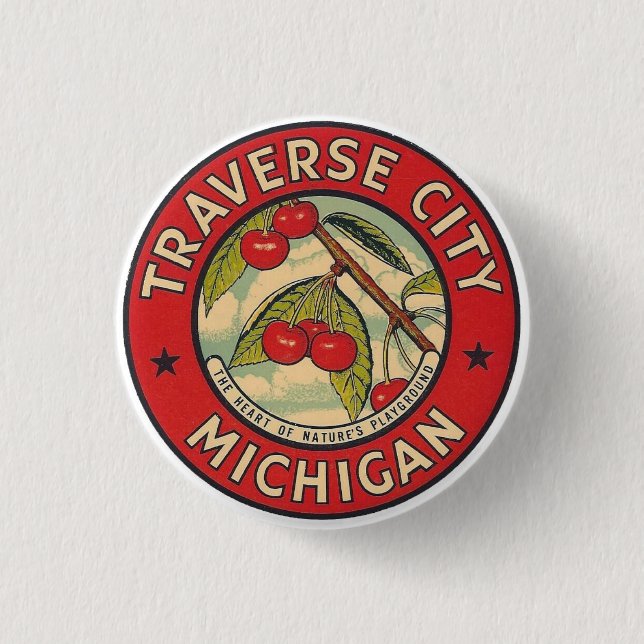Traverse City, Michigan Button (Vorderseite)