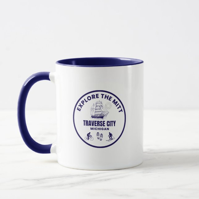 Traverse City Michigan Coffee Tasse (Links)