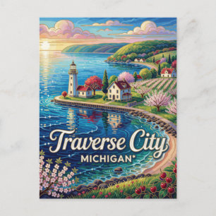 Traverse City Michigan Great Lakes Charme 🌊 Postkarte