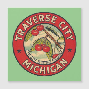 Traverse City, Michigan - Magnetkarte