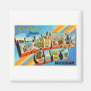 Traverse City Michigan MI Vintage Reise Souvenir Magnet