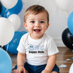 TRAVIS Ein Glücklicher Typ Gelbes Lächeln Gesicht  Baby T-shirt