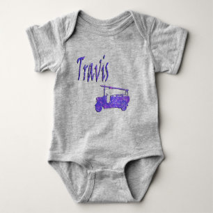 Travis-Name mit Feuerwehrfahrzeug, Baby-Bodysuit Baby Strampler