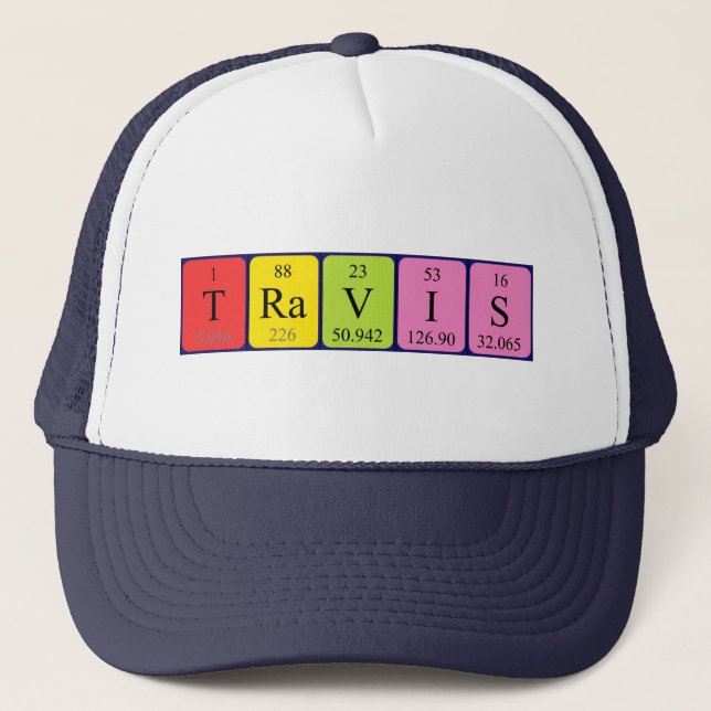 Travis Periodenname Truckerkappe (Vorderseite)