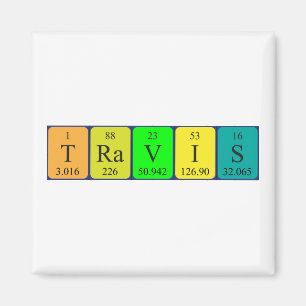 Travis Periodensystem-Namenmagnet Magnet