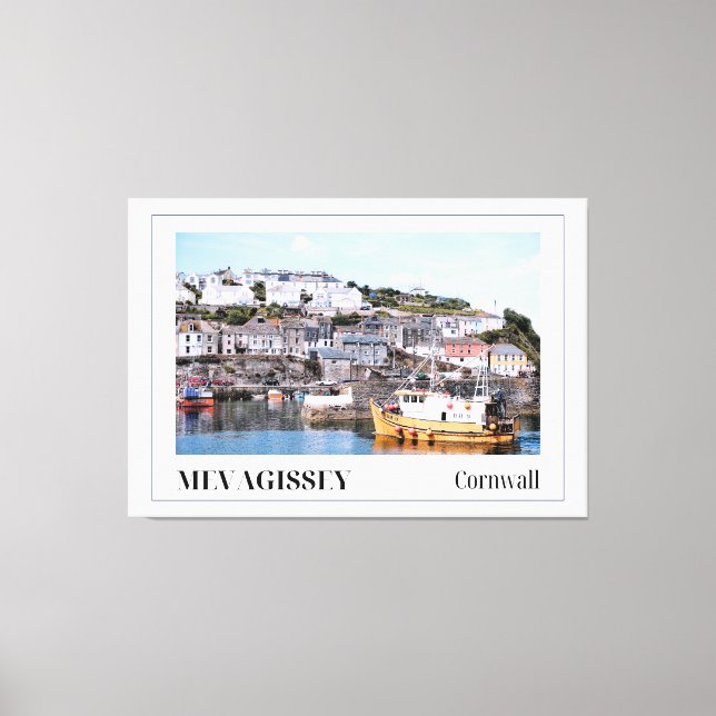 Trawler kommende Zuhause, Mevagissey, Cornwall Leinwanddruck (Vorderseite)
