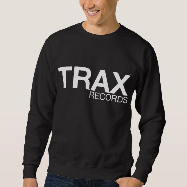 Trax Plattenen-Unterzeichnungs-Schwarz-Sweatshirt Sweatshirt (Vorderseite)