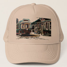 TRC Neon streetcar at stn Khaki Trucker Hat Truckerkappe