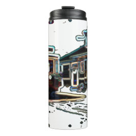 TRC Neon streetcar at stn Thermal Tumbler Thermosbecher