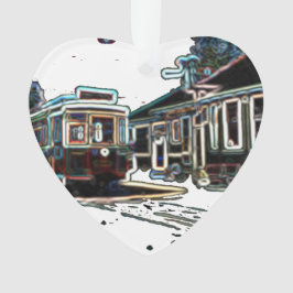TRC Neon Streetcar bei Start Heart Acrylic Ornamen Ornament