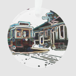 TRC Neon Streetcar bei stn Circle Acrylic Ornament