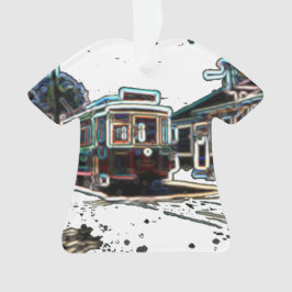 TRC Neon Streetcar bei Stn Shirt Acrylic Ornament