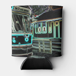 TRC Neon streetcar on stone Black Can Cooler Dosenkühler