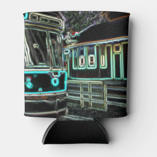 TRC Neon streetcar on stone Black Can Cooler Dosenkühler