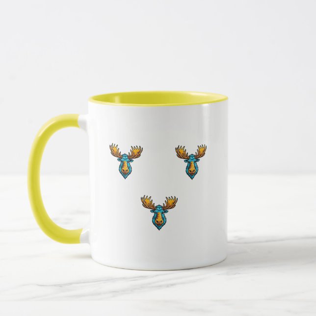 Tre älgar på en mugg tasse (Links)