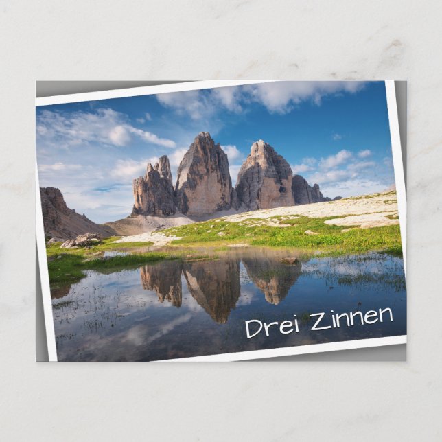 Tre Cime di Lavaredo/Drei Zinnen Dolomite mountain Postkarte (Vorderseite)