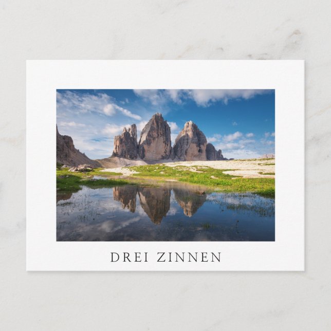 Tre Cime di Lavaredo/Drei Zinnen Dolomite mountain Postkarte (Vorderseite)