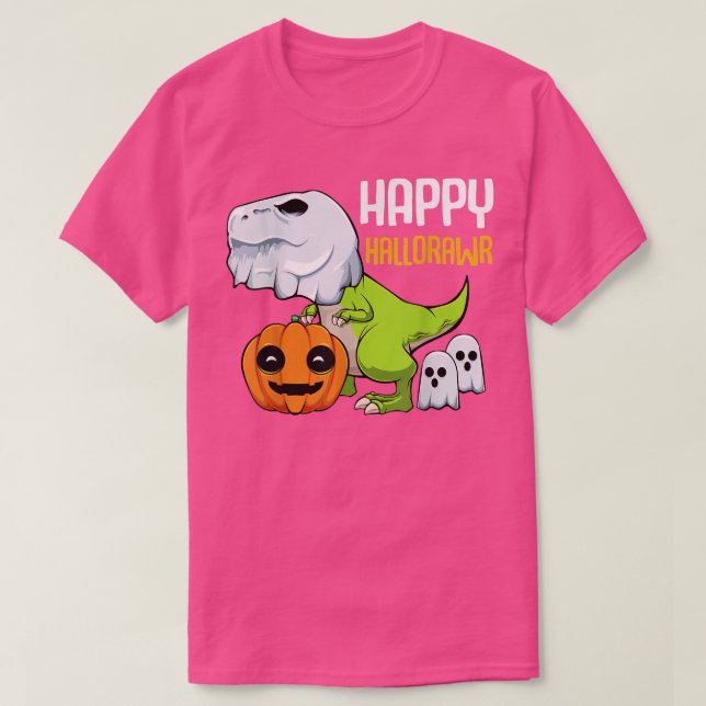 TRe Ghost Lazy Halloween Kostüm Dinosaurier Pun Pu T-Shirt (Design vorne)