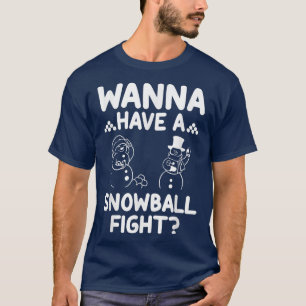 TRe hasst Schneeballschlachten Lustiges Schneewerf T-Shirt