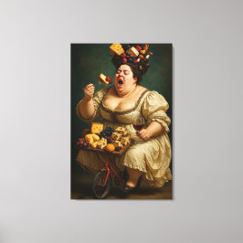 "Tread Lightly, Eat Heavily" Surreal Art Work Leinwanddruck