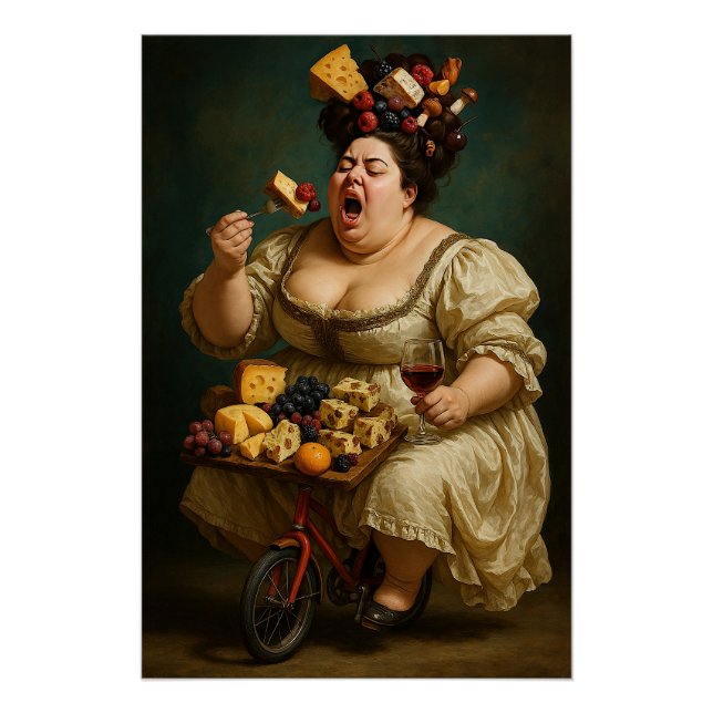 "Tread Lightly, Eat Heavily" Surreal Art Work Poster (Vorderseite)