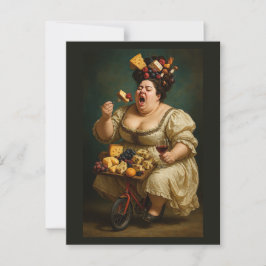 "Tread Lightly, Eat Heavily" Surreal Art Work Postkarte