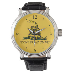 Tread on Me Gadsden Flag Historisches Militär Armbanduhr
