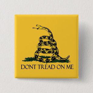 Tread on Me Gadsden Flag Historisches Militär Button
