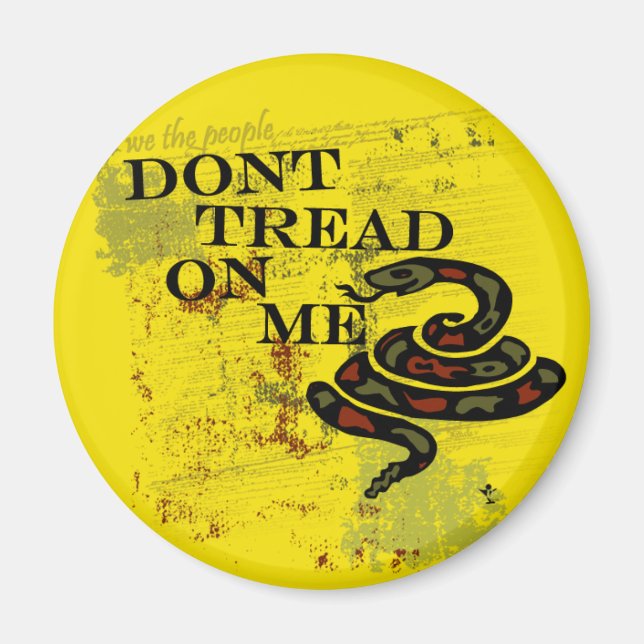 Tread on Me Gadsden Flag/Symbol spenden Magnet (Vorne)