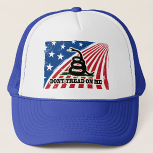 Tread on Me, Red White Blue Patriotic Hat Cap Truckerkappe