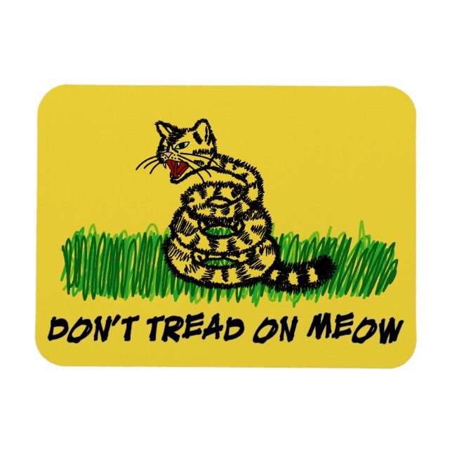 Tread on Meow nicht Magnet (Horizontal)