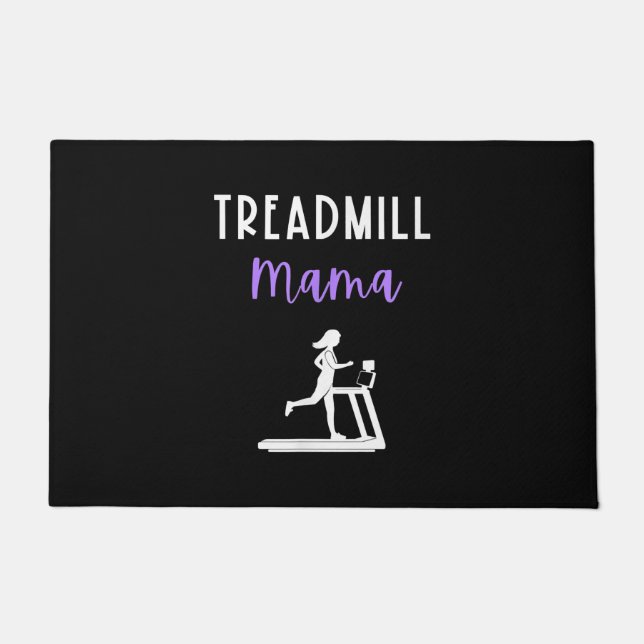 Treadmill Mama Runner Mama Running Workout Zuhause Fußmatte (Vorderseite)